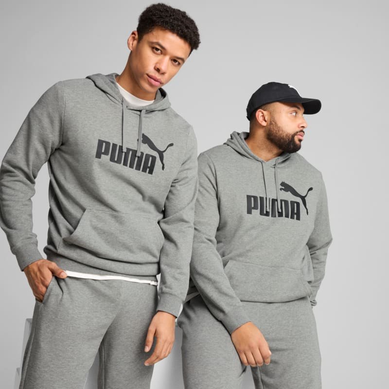 PUMA Sportstyle ESSENTIALS No.1 Logo Kapüşonlu Sweatshirt Hoodie – ikinci el, Gri, Çok İyi 3