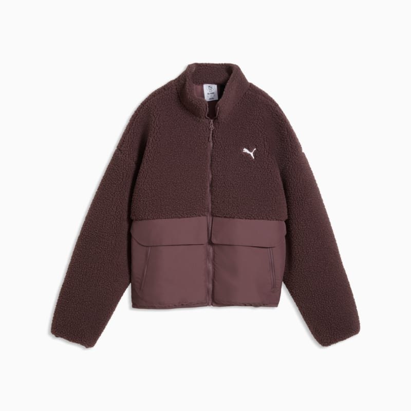PUMA Sportstyle RE:FIBRE Geniş Kesim Polar Ceket – ikinci el, Kahverengi, İyi